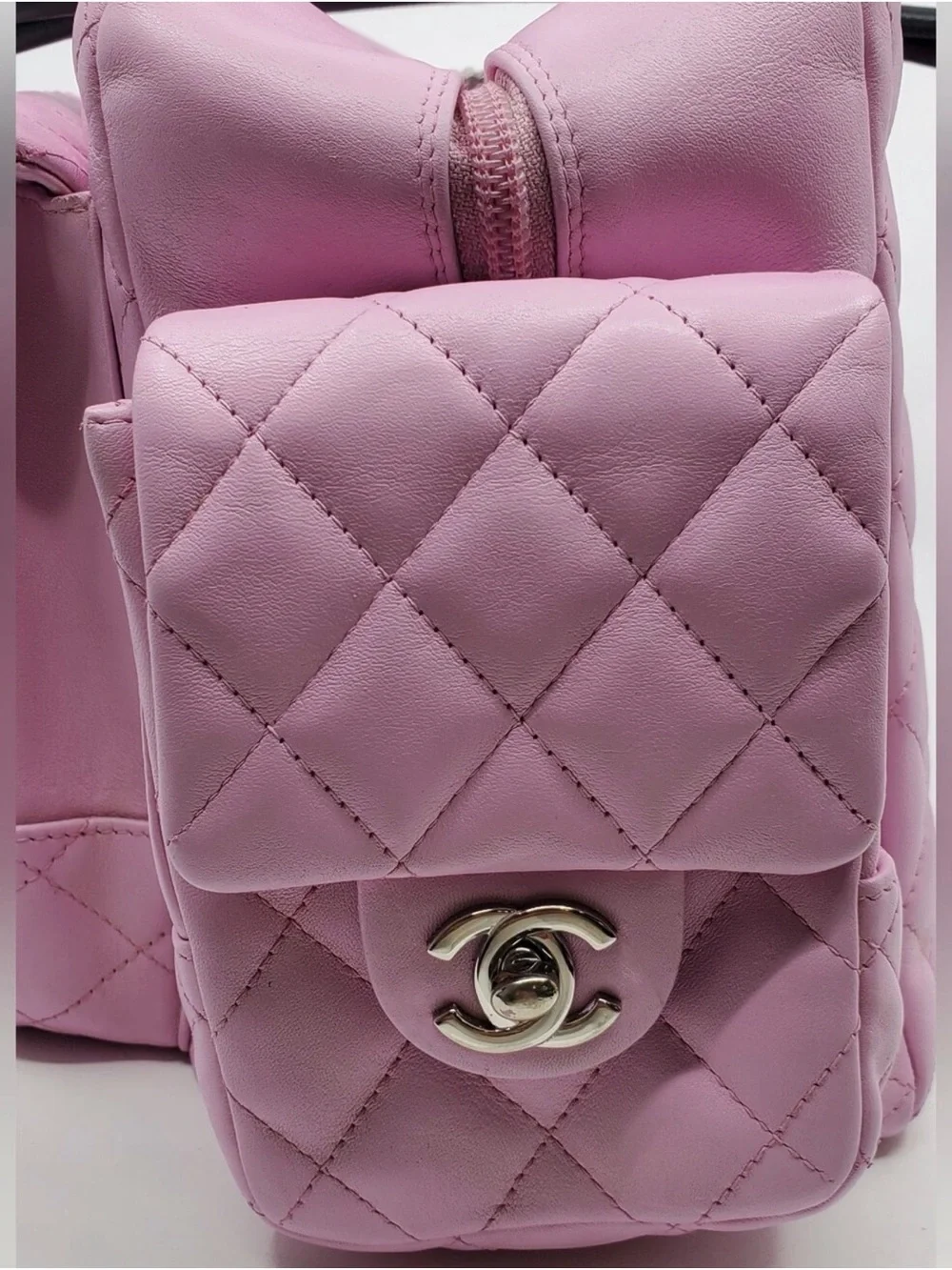 CHANEL Pink Cambon Reporter Bag
